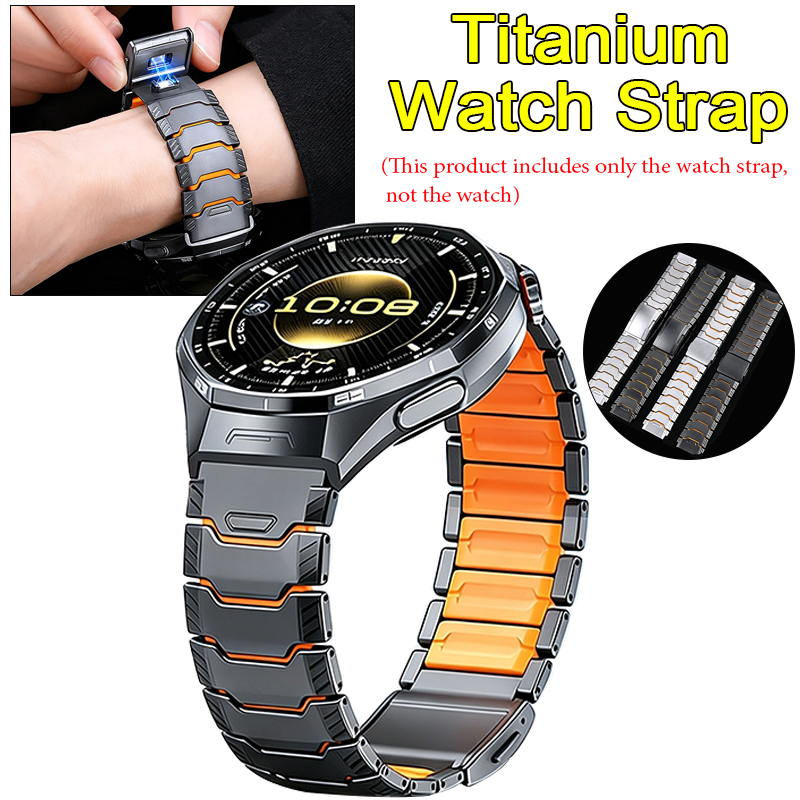 Silicone Watch Band 22Mm - Ремешок из титана и резины 22