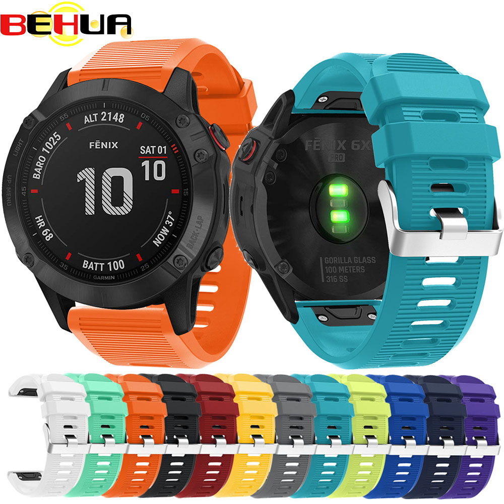 Silicone Watch Band 22Mm - Силиконовый ремешок BEHUA QuickFit 26 мм