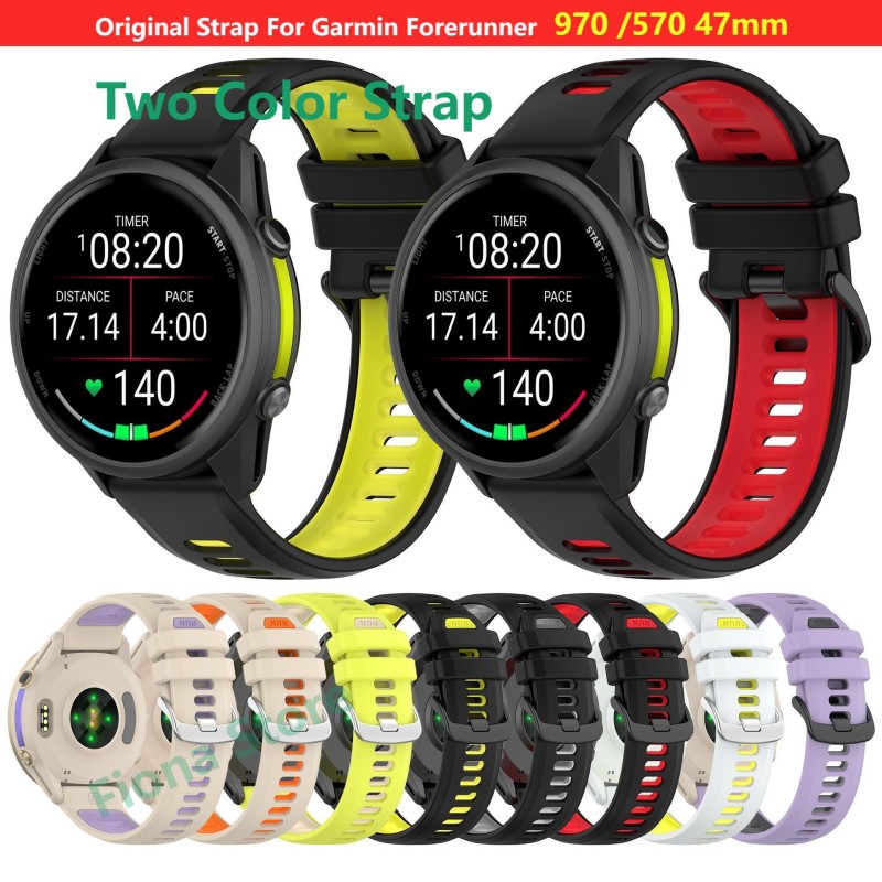 Двухцветный ремешок 22 мм для  – обзор и цена Silicone Watch Band 22Mm