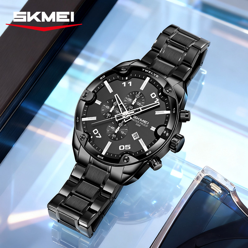 SKMEI 9387 Модные часы с кален – обзор и цена Suede Strap Watch