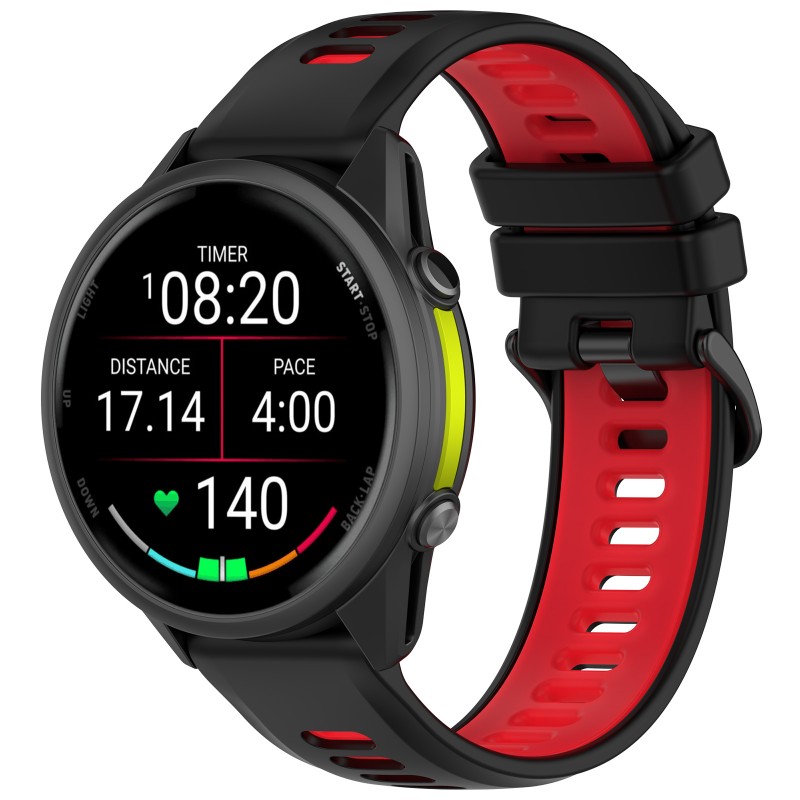 Двухцветный силиконовый ремешо – обзор и цена Silicone Watch Band 22Mm