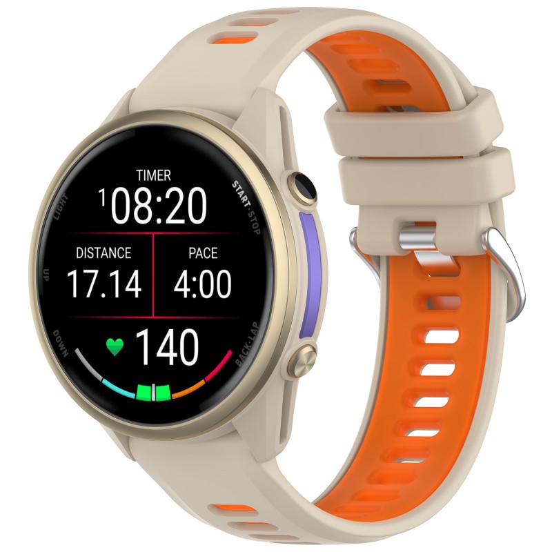 Двухцветный силиконовый ремешо – обзор и цена Silicone Watch Band 22Mm