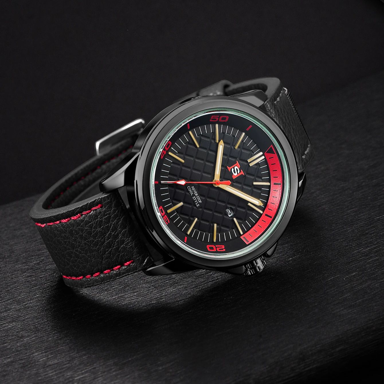 NS Simple Fashion мужские часы – обзор и цена Suede Strap Watch